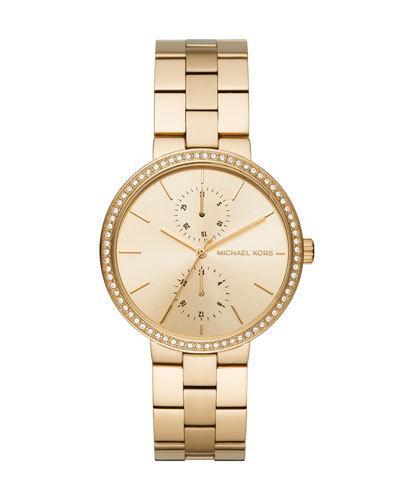 38mm Golden Pav&eacute; Crystal Watch