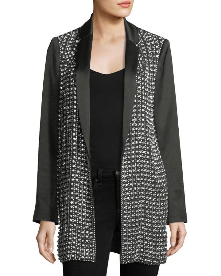 Jace Embellished Notched-collar Oversized Blazer
