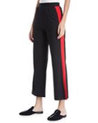 Molly Side-striped Cropped Track Pants