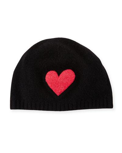 Cashmere Heart Beanie Hat