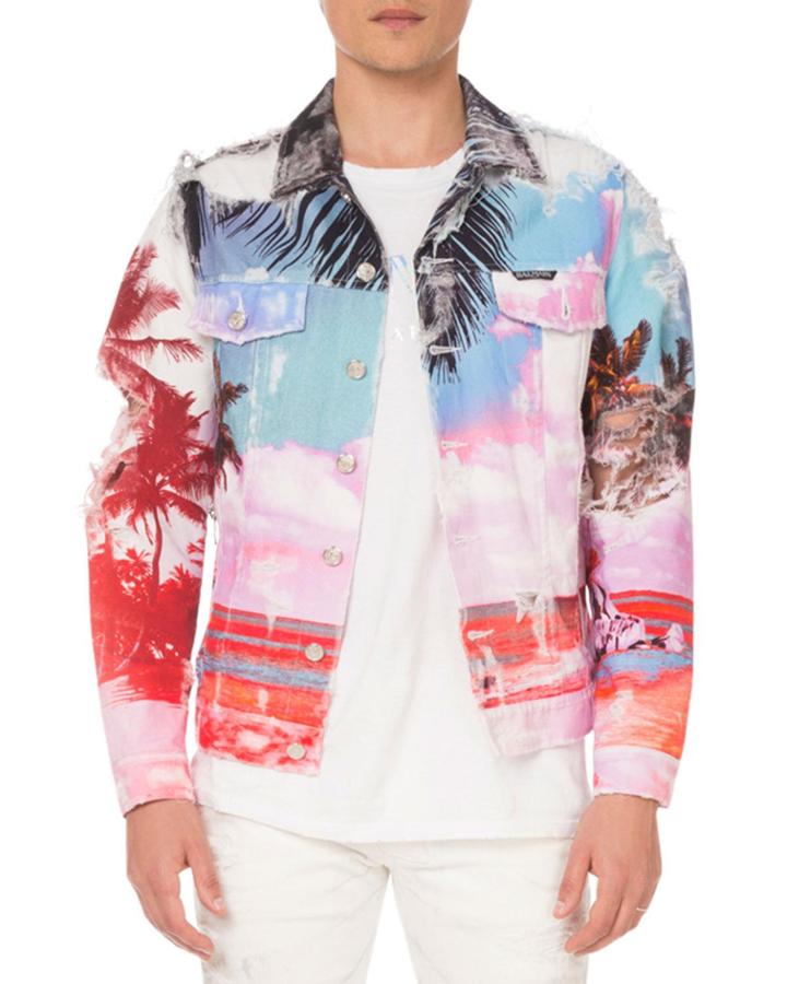 Men's Graphic-print Canvas Jacket