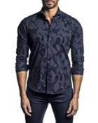 Men's Semi-fitted Paisley Long-sleeve Woven