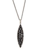 Marquise Black Spinel Pendant Necklace