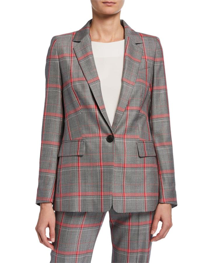 Begastu Oversized Plaid Jacket