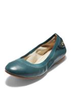 Elbridge Leather Ballet Flats, Teal