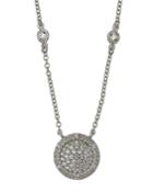 Small Pave Times Square Necklace
