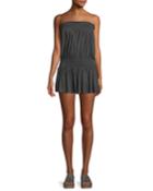 Strapless Peasant Coverup Romper