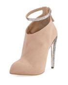 Frida Suede & Crystal Ankle-strap