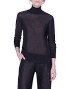 Shimmer Silk Turtleneck