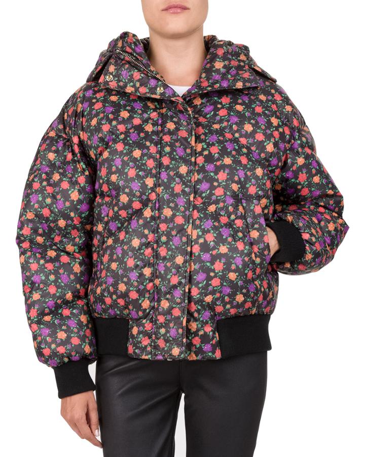 Floral-print Down Jacket
