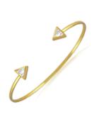 Kundan Open Diamond Triangle Cuff Bracelet