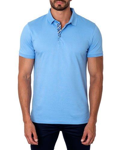 Short-sleeve Cotton-blend Polo Shirt,