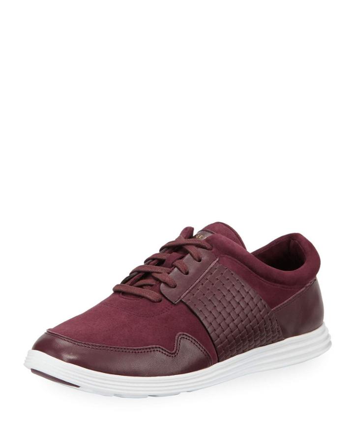 Misha Grand Sport Oxford Sneakers, Dark Red