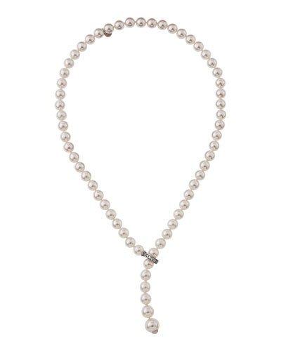 8mm Simulated Pearl Lariat Necklace,