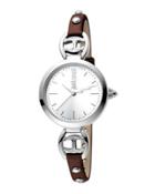 28mm Logo Macrame Leather Watch, Brown