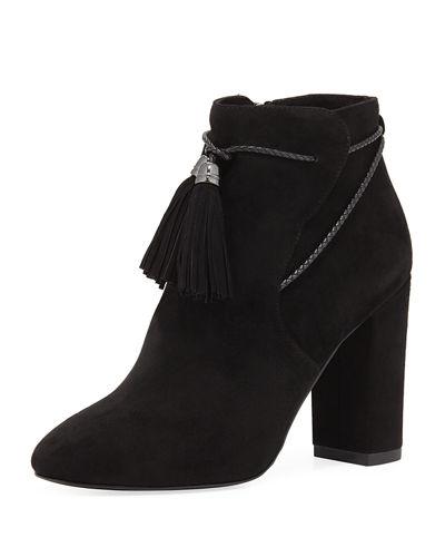 Fredi Suede Bootie With Tassels