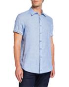 Men's Classic-fit Gills Chambray Short-sleeve