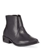 Revena Leather Ankle Zip Booties