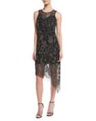 Danica Sleeveless Dress W/ Sparkle Overlay
