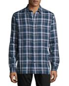 Plaid Button-front Sport