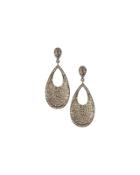 Champagne Diamond Pave Marquise Drop Earrings,