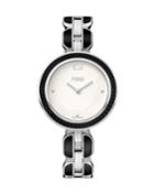 Fendi My Way 36mm Jewelry Watch W/ Ceramic, Silver/black/white