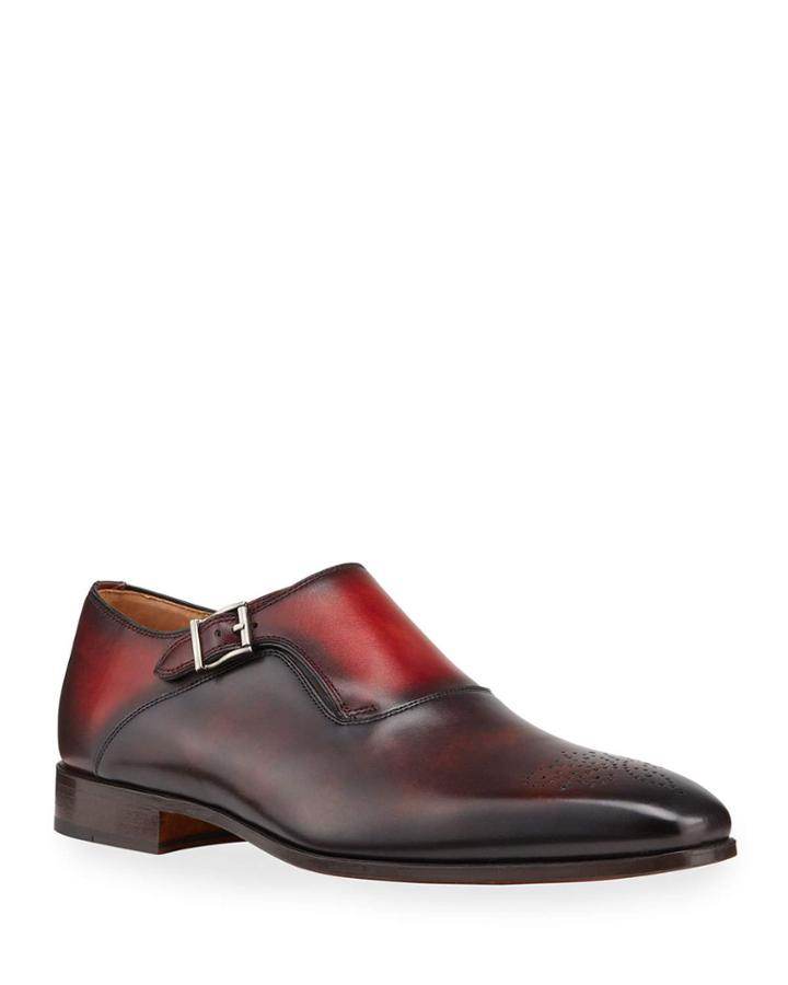 Men's Fay Leather Monk Dress