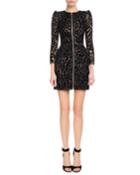 Chantilly Lace Leopard Zip-front Dress