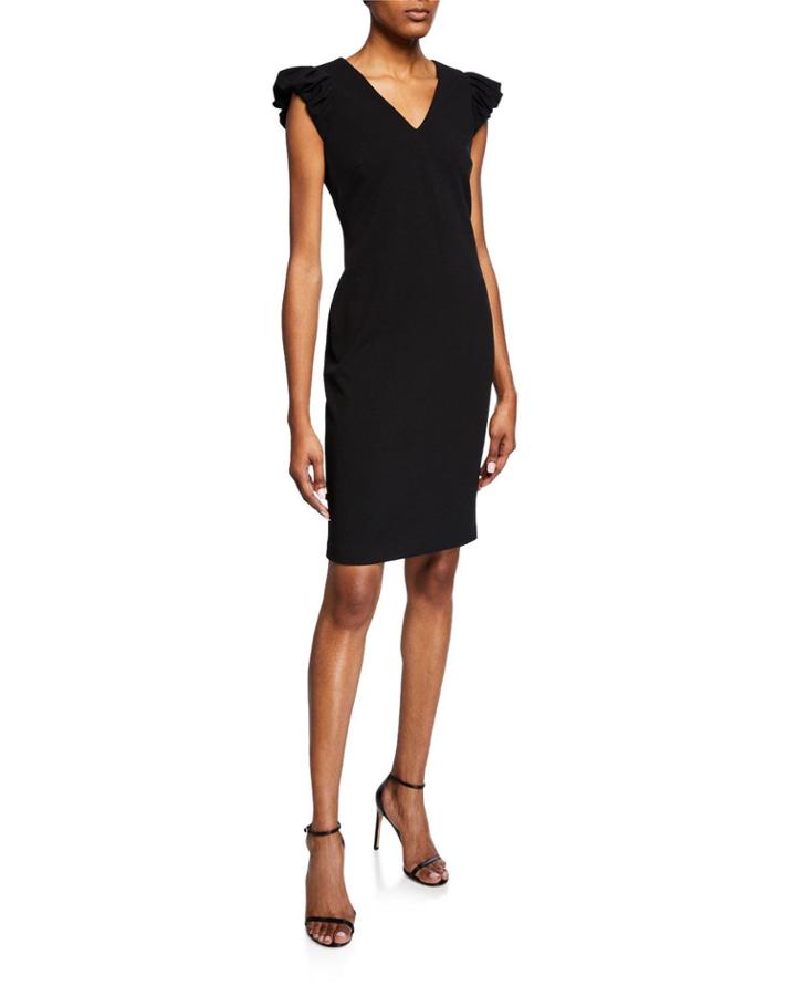V-neck Short Puff