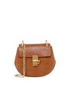 Drew Leather Shoulder Bag, Caramel