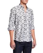 Men's Shaped-fit Fibonacci Bulldog-print