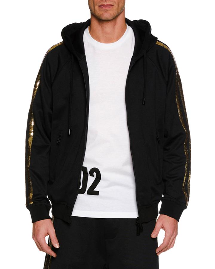 Men's Metallic Side-stripe Track Jacket