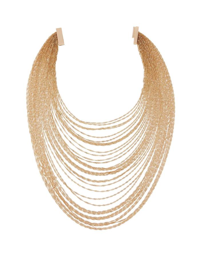 Shimmer Multi-strand Bib Necklace