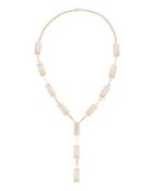 14k Satin Bar Lariat Necklace