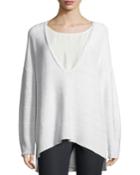 Sequined Silk Sweater W/ Tank