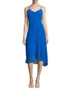 Shirley Sleeveless Asymmetric-hem Dress, Oasis