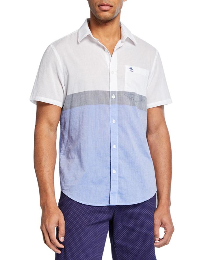 Men's Short Sleeve Colorblocked