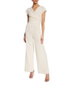 Crossover Wrap Jumpsuit W/ Pockets