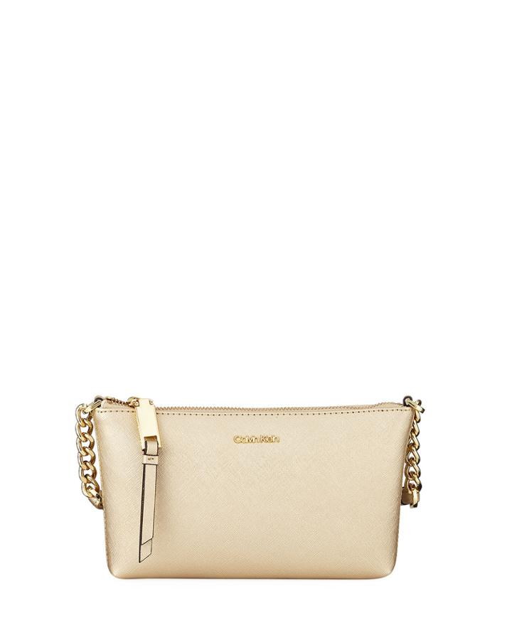 Metallic Saffiano Crossbody Bag