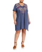 Plus Size Shankara Embroidered Tunic Dress