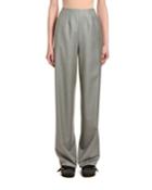 Wool-cashmere Clean-front Wide-leg Pants