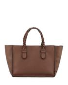 Medium Pebbled Top Handle Bag