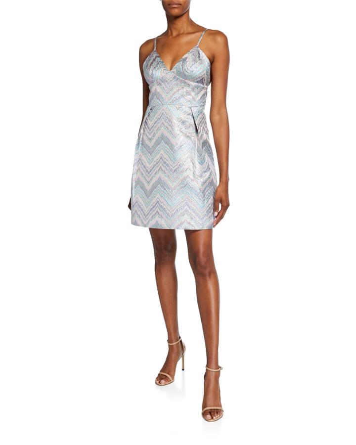 Zigzag Metallic Fit-&-flare