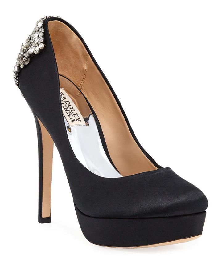 Viola Crystal-embellished Satin Cocktail Pumps