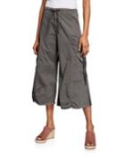 Cargo Gaucho Ruched Cropped Pants
