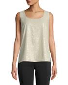 Cleo Sleeveless Sequined Blouse