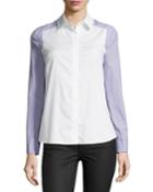 Taylor Long-sleeve Button-front Striped
