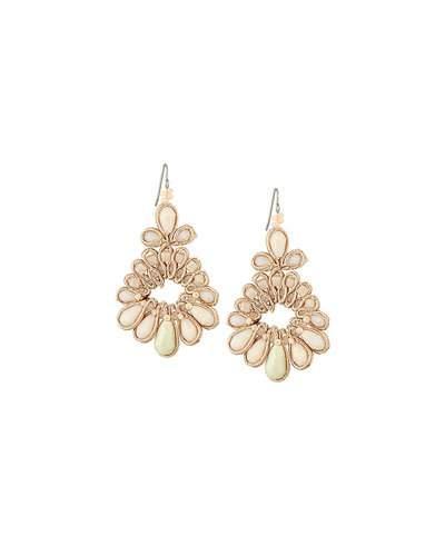 Crystal & Thread Statement Drop Earrings