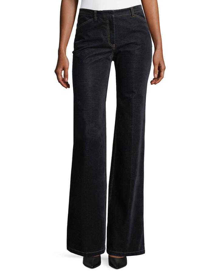 Demitria 2 Flared-leg Velvet Denim Jeans