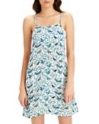 Sasha Open-back Bird-print Mini Coverup Dress